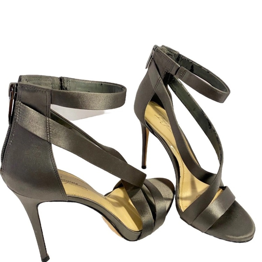 Vince Camuto Charcoal Strappy Heels 4 1/2” Elegant Cocktail Feminine